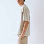 KumsFashions Archive Relaxed-Fit Cotton Crew in Heathered Oatmeal for men