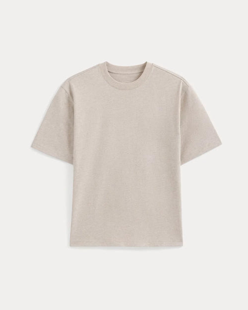 KumsFashions Archive Relaxed-Fit Cotton Crew | Heathered Oatmeal
