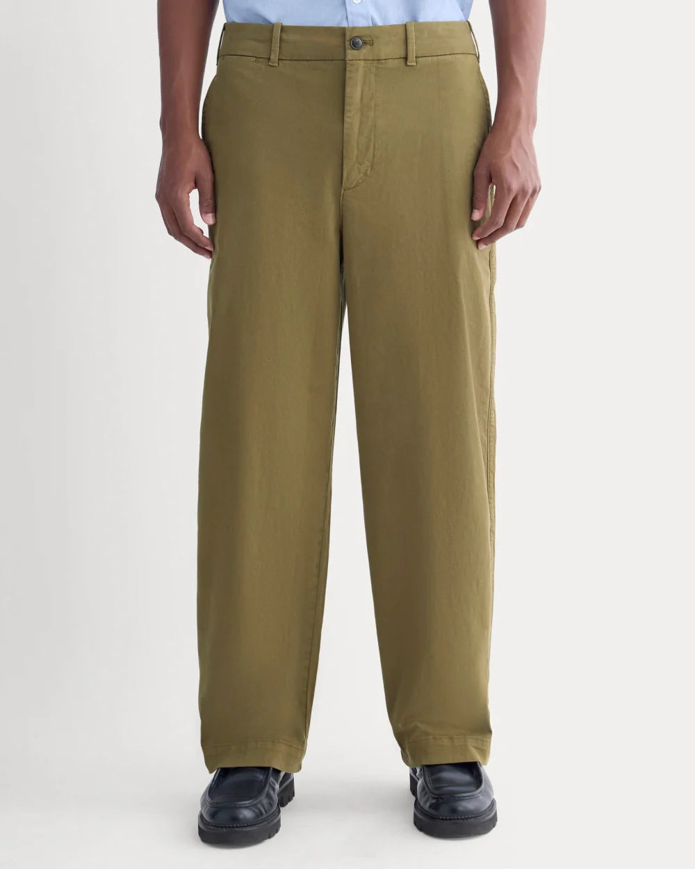 KumsFashions Baggy Chino in Olive - 32L Comfort Stretch