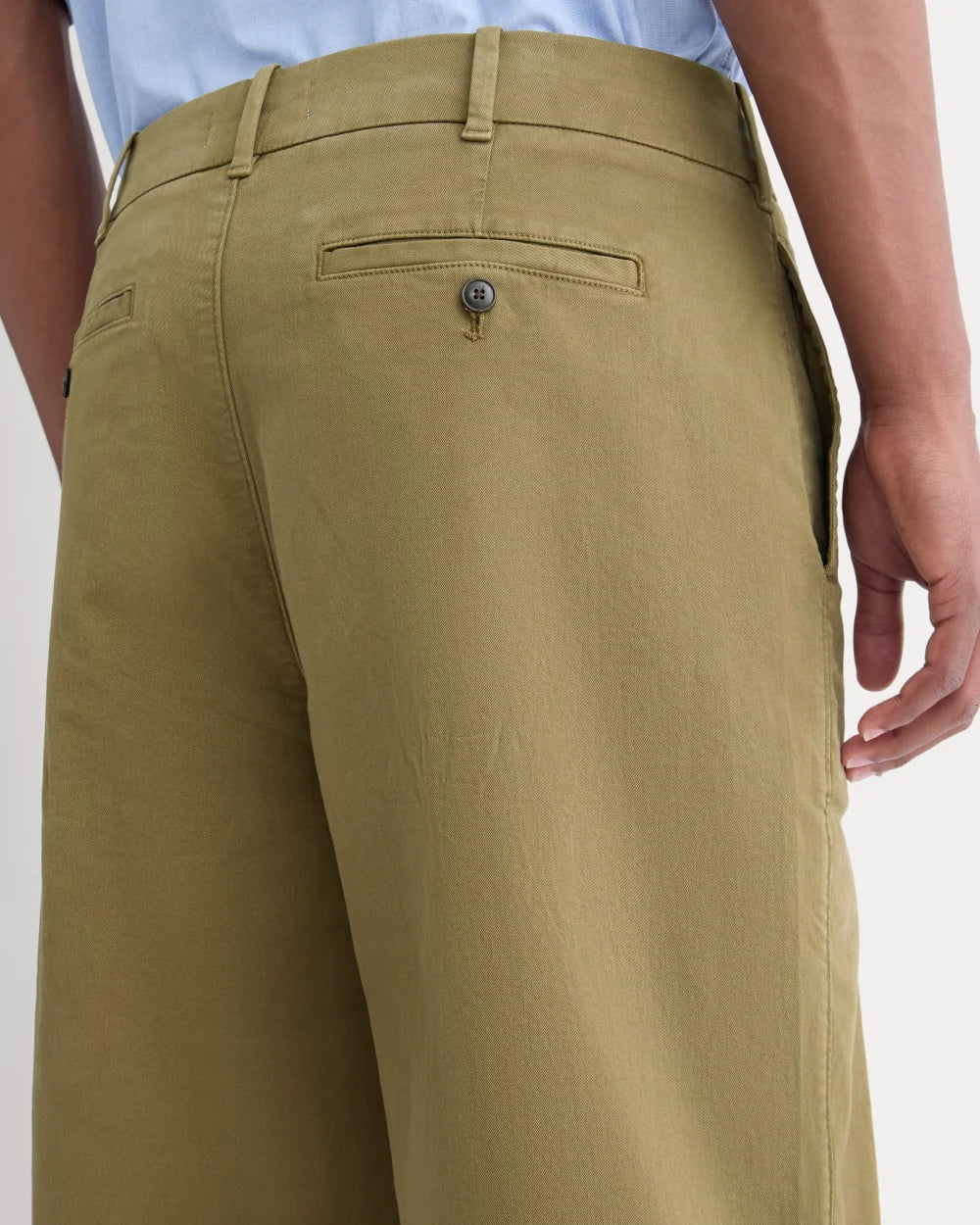 KumsFashions Baggy Chino in Olive - 32L Comfort Stretch