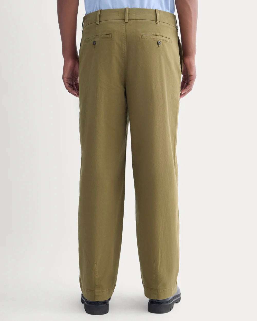 KumsFashions Baggy Chino in Olive - 32L Comfort Stretch