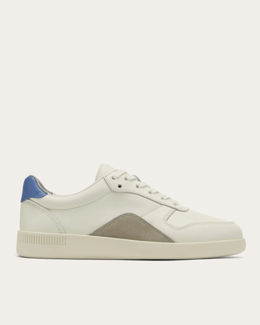 KumsFashions Court Sneaker in Canvas Tan, Bluebell, Trench Coat