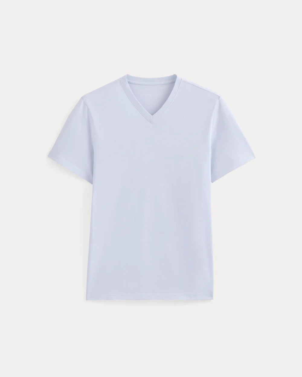 KumsFashions Essential Organic V-Neck Tee - Skywriting Blue