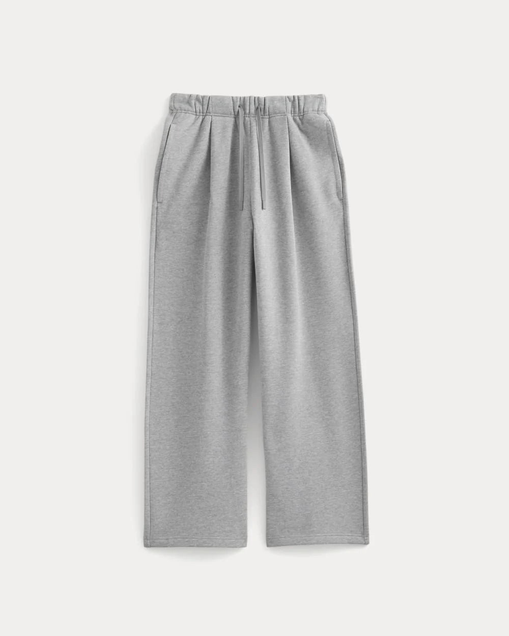 KumsFashions Luxe Fleece Pleated Sweatpant – Vintage Heather Grey
