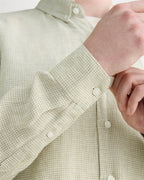 KumsFashions Men's Classic Linen Shirt – Elm Gingham