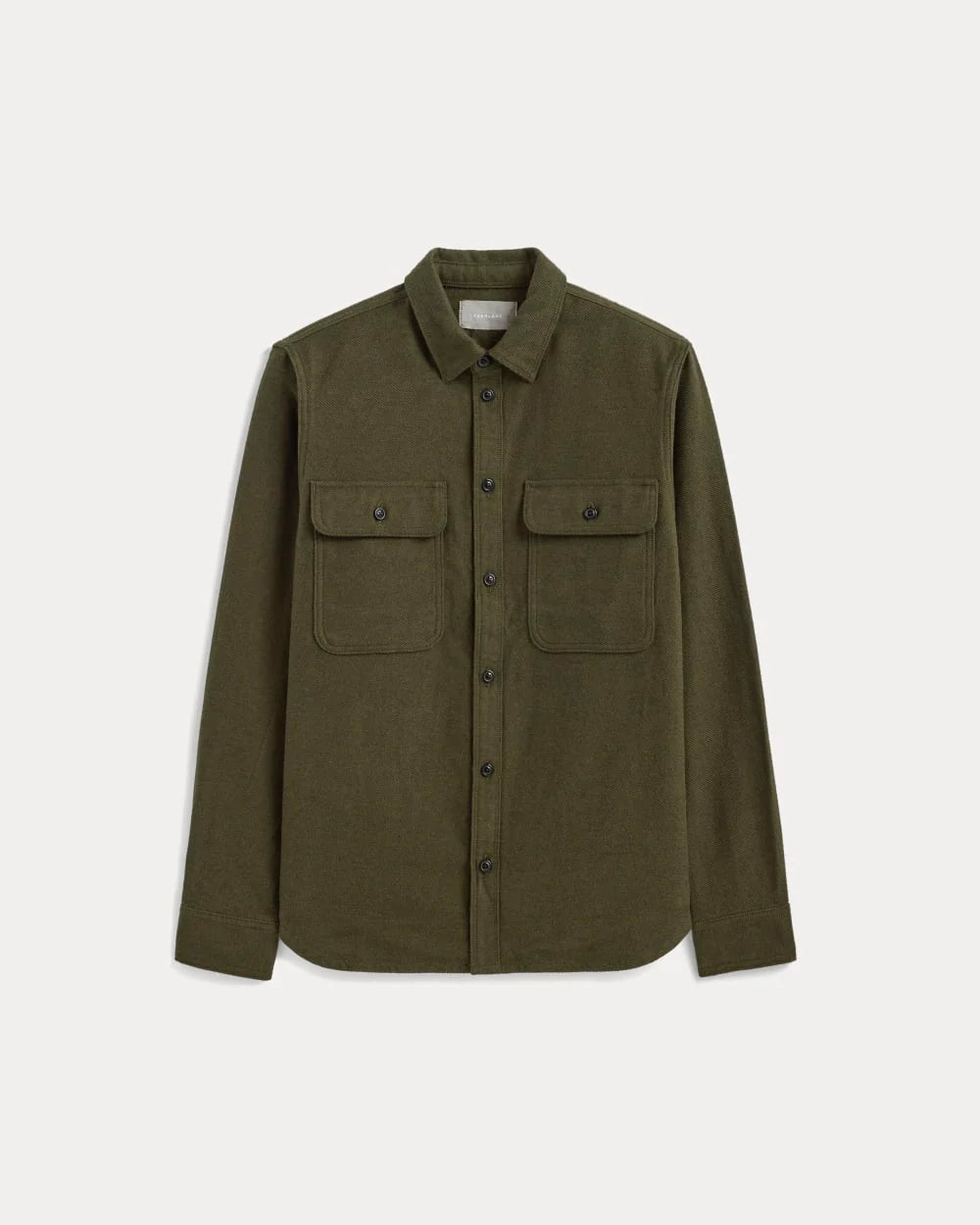 KumsFashions Men's Heavyweight Overshirt - Heathered Green - Durable Cotton Twill