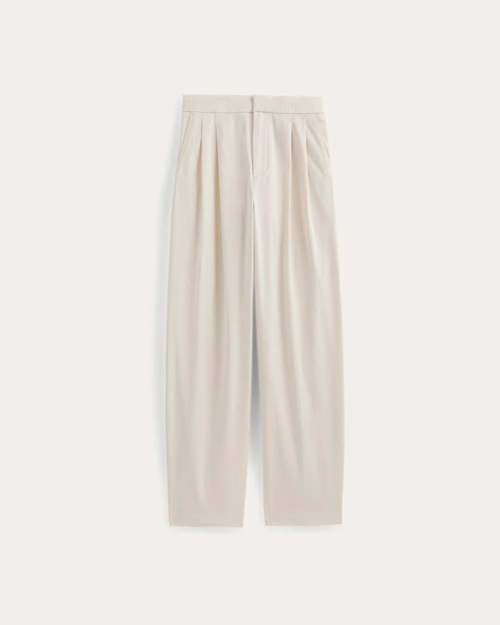 KumsFashions Men's Pull-On Easy Trouser in Birch - Relaxed Fit Organic Cotton Twill