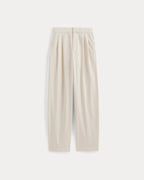 KumsFashions Men's Pull-On Easy Trouser in Birch - Relaxed Fit Organic Cotton Twill