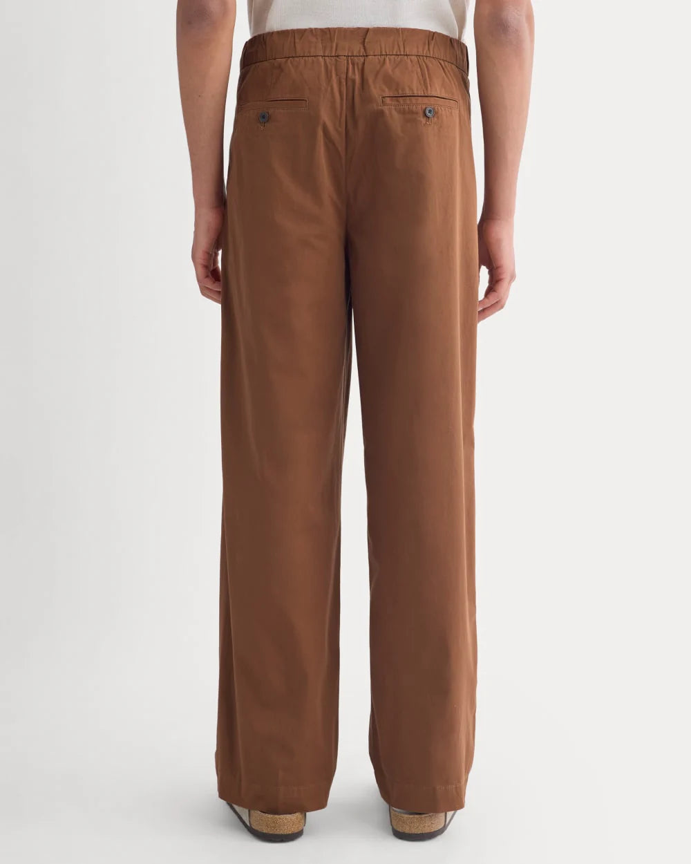 KumsFashions Pull-On Easy Trouser in Toffee – Relaxed Fit Organic Cotton Twill