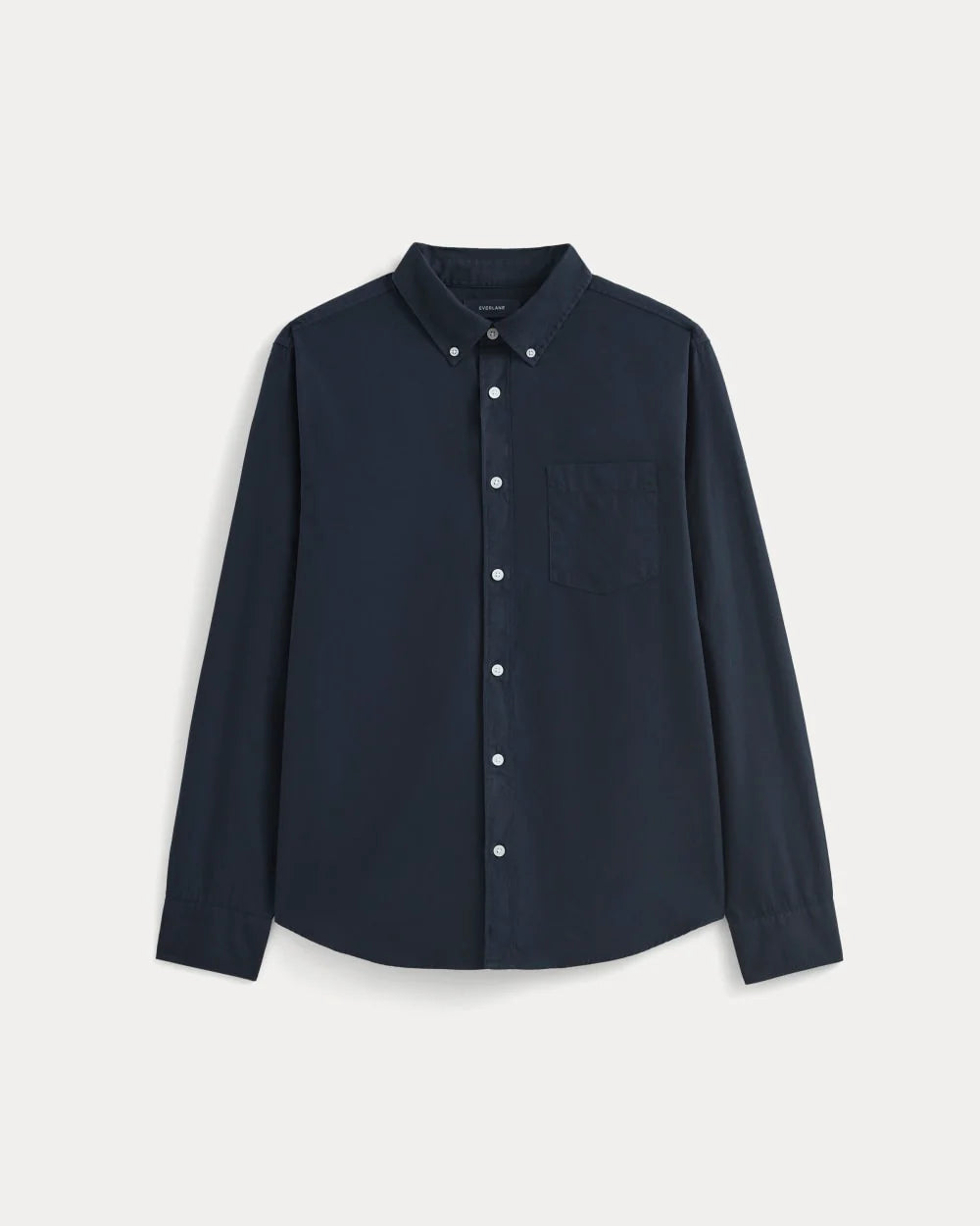 KumsFashions Washed Poplin Shirt - Navy Blue Organic Cotton Relaxed Fit